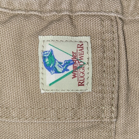 Vintage. 90s. Made in USA. Wrangler Rugged Wear. Carpenter pants. W 35-36 - Picture 2 of 16